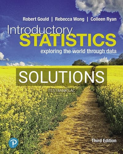 Solutions for Introductory Statistics 3rd Edition by Gould cover