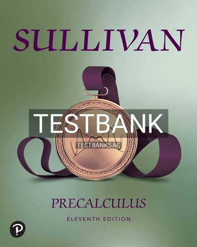 Test Bank for Precalculus 11th Edition by Sullivan cover