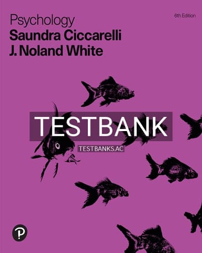 Test Bank for Psychology 6th Edition by Ciccarelli cover