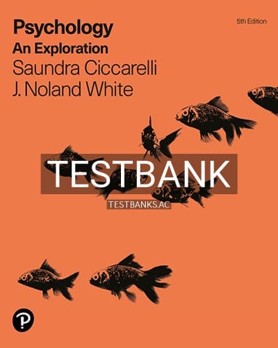 Test Bank for Psychology An Exploration 5th Edition by Ciccarelli cover