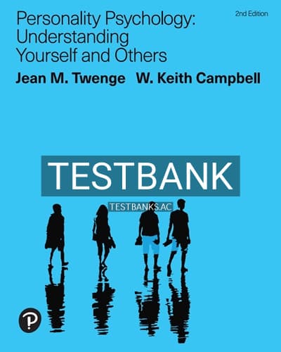 Test Bank for Personality Psychology 2nd Edition by Twenge cover