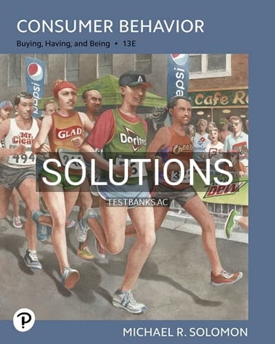 Solutions for Consumer Behavior Buying Having Being 13th Edition by Solomon cover
