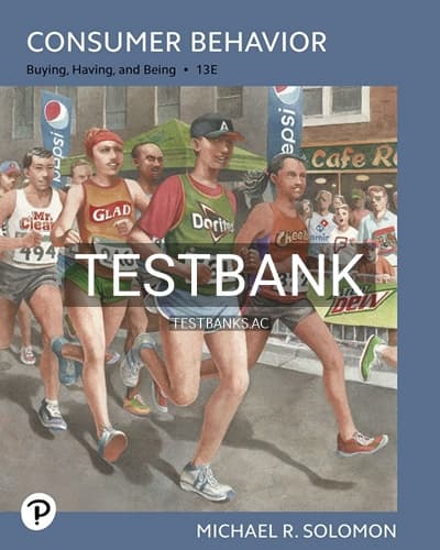 Test Bank for Consumer Behavior Buying Having Being 13th Edition by Solomon cover