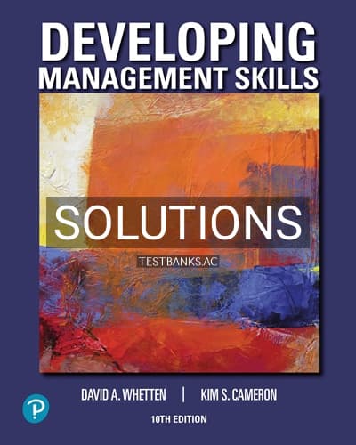 Solutions for Developing Management Skills 10th Edition by Whetten cover