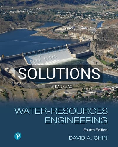 Cover for Solutions for Water Resources Engineering 4th Edition by Chin