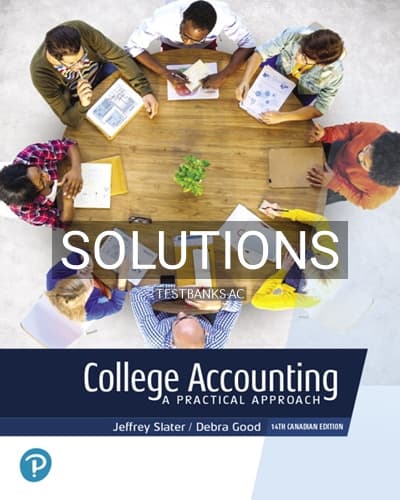 Solutions for College Accounting 14th Edition by Slater cover