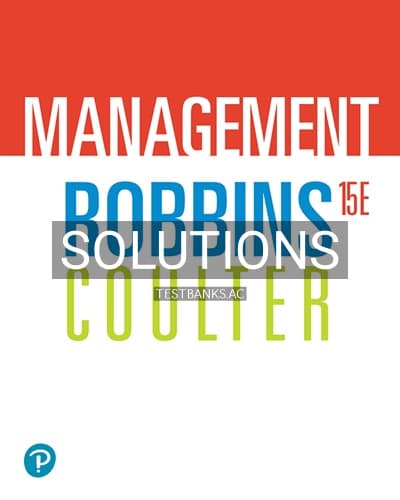 Solutions for Management 15th Edition by Robbins cover