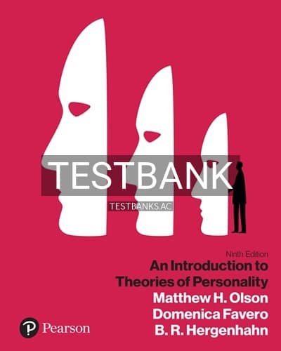 Test Bank for Introduction to Theories of Personality 9th Edition by Olson cover