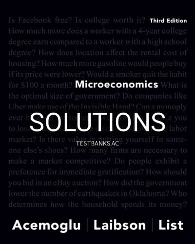 Solutions for Microeconomics 3rd Edition by Acemoglu cover