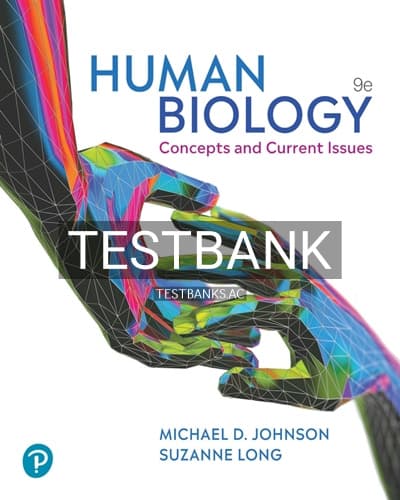 Test Bank for Human Biology 9th Edition by Johnson cover