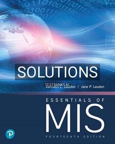 Solutions for Essentials of MIS 14th Edition by Laudon cover
