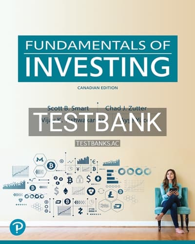 Test Bank for Fundamentals of Investing 1st Edition by Zutter cover