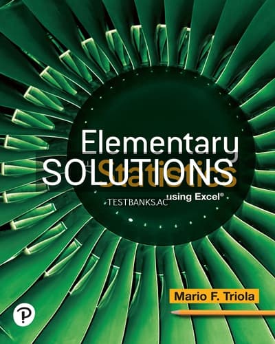 Solutions for Elementary Statistics Using Excel 7th Edition by Triola cover