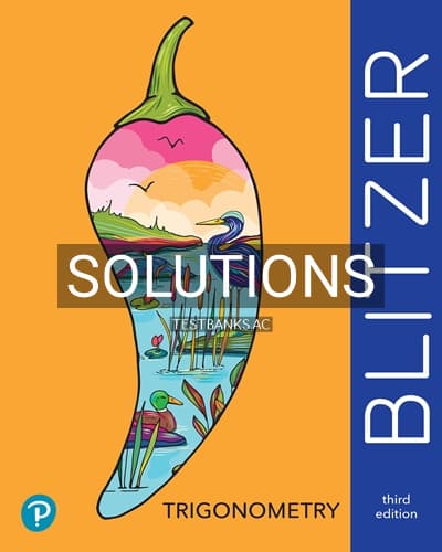 Solutions for Trigonometry 3rd Edition by Blitzer cover