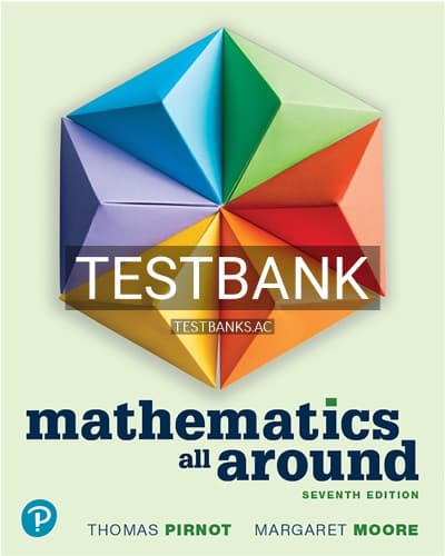 Test Bank for Mathematics All Around 7th Edition by Pirnot cover