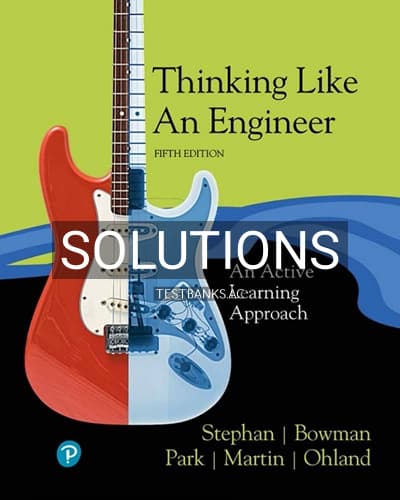 Solutions for Thinking Like an Engineer 5th Edition by Stephan cover