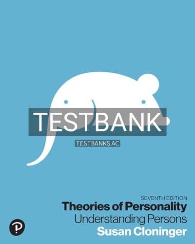 Test Bank for Theories of Personality 7th Edition by Cloninger cover