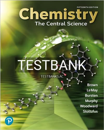 Test Bank for Chemistry The Central Science 15th Edition by Brown cover