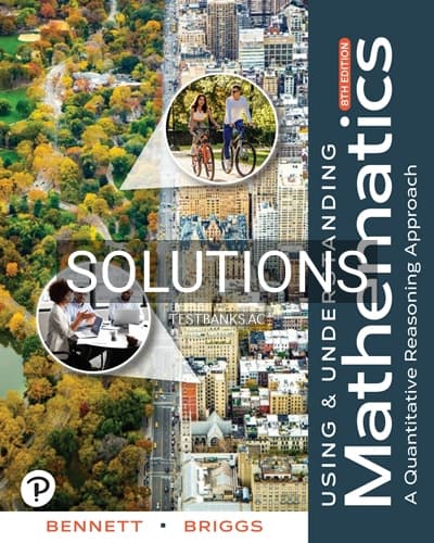 Cover for Solutions for Using and Understanding Mathematics 8th Edition by Bennett