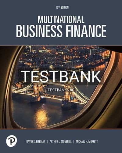 Test Bank for Multinational Business Finance 16th Edition by Eiteman cover