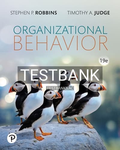 Test Bank for Organizational Behavior 19th Edition by Robbins cover
