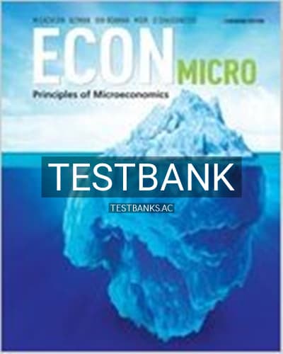 Test Bank for ECON Micro 1st Edition by McEachern cover