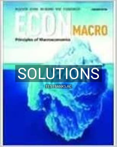 Solutions for ECON Macro 1st Edition by McEachern cover