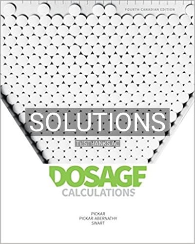 Solutions for Dosage Calculations 4th Edition by Pickar cover