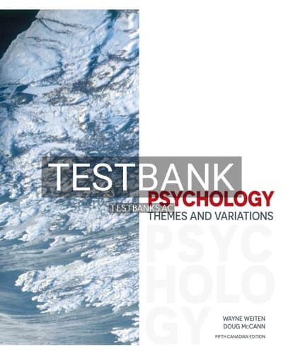 Test Bank for Psychology Themes and Variations 5th Edition by Weiten cover