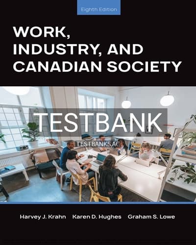 Cover for Test Bank for Work Industry and Canadian Society 8th Edition by Krahn