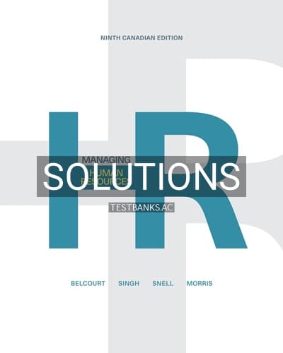 Solutions for Managing Human Resources 9th Edition by Bellcourt cover