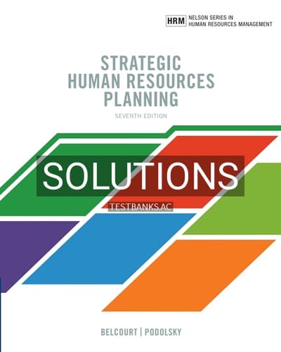 Solutions for Strategic Human Resources Planning 7th Edition by Belcourt cover