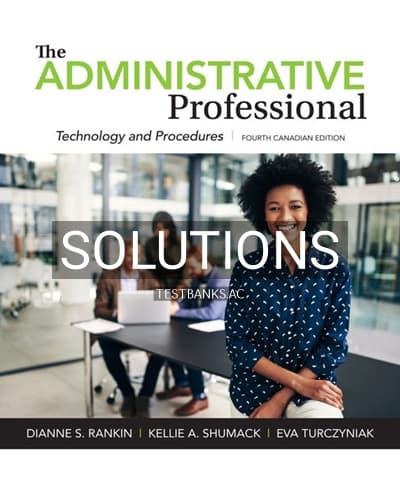 Cover for Solutions for Administrative Professional Technology and Procedures 4th Edition by Rankin