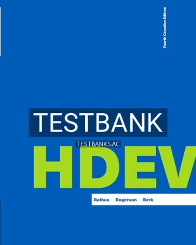 Test Bank for HDEV 4th Edition by Rathus cover