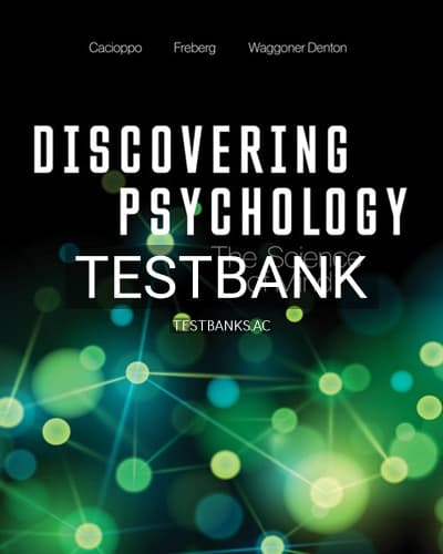 Test Bank for Discovering Psychology 1st Edition by Cacioppo cover