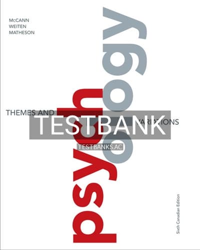 Test Bank for Psychology Themes and Variations 6th Edition by McCann cover