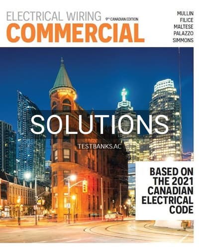 Solutions for Electrical Wiring Commercial 9th Edition by Mullin cover