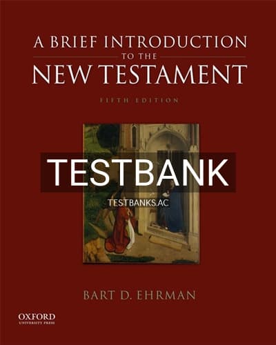Cover for Test Bank for A Brief Introduction to the New Testament 5th Edition by Ehrman