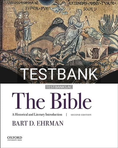 Test Bank for The Bible A Historical and Literary Introduction 2nd Edition by Ehrman cover