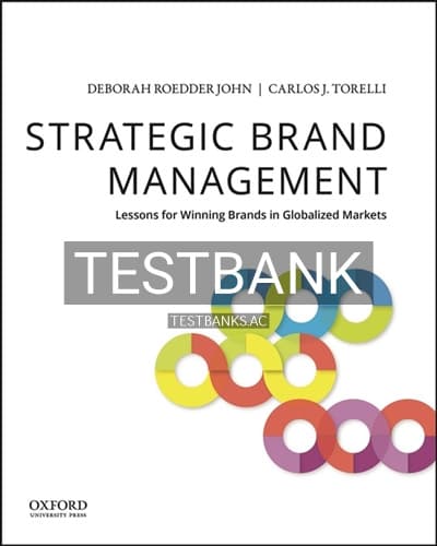 Test Bank for Strategic Brand Management 1st Edition by John cover