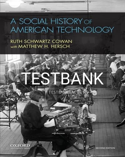 Cover for Test Bank for A Social History of American Technology 2nd Edition by Cowan