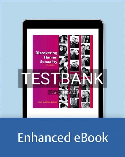 Test Bank for Discovering Human Sexuality 5th Edition by LeVay cover