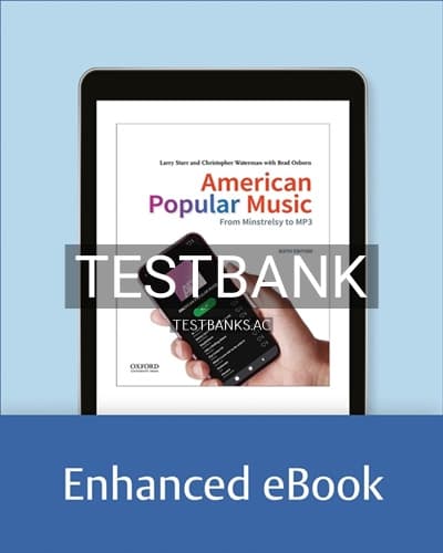Test Bank for American Popular Music 6th Edition by Starr cover