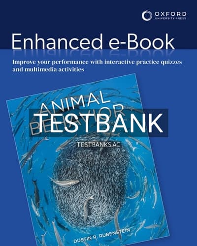 Cover for Test Bank for Animal Behavior 12th Edition by Rubenstein