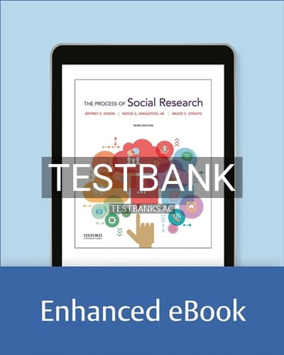 Test Bank for The Process of Social Research 3rd Edition by Dixon cover