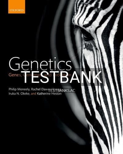 Test Bank for Genetics Genes Genomes and Evolution 1st Edition by Meneely cover