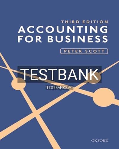 Cover for Test Bank for Accounting for Business 3rd Edition by Scott