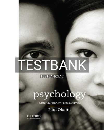Test Bank for Psychology Contemporary Perspectives 1st Edition by Okami cover