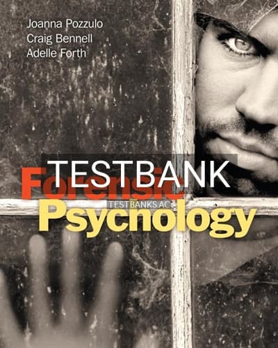 Test Bank for Forensic Psychology 1st Edition by Pozzulo cover