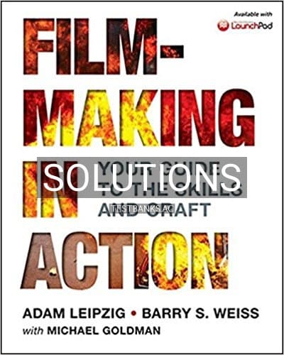 Solutions for Filmmaking in Action 1st Edition by Leipzig cover